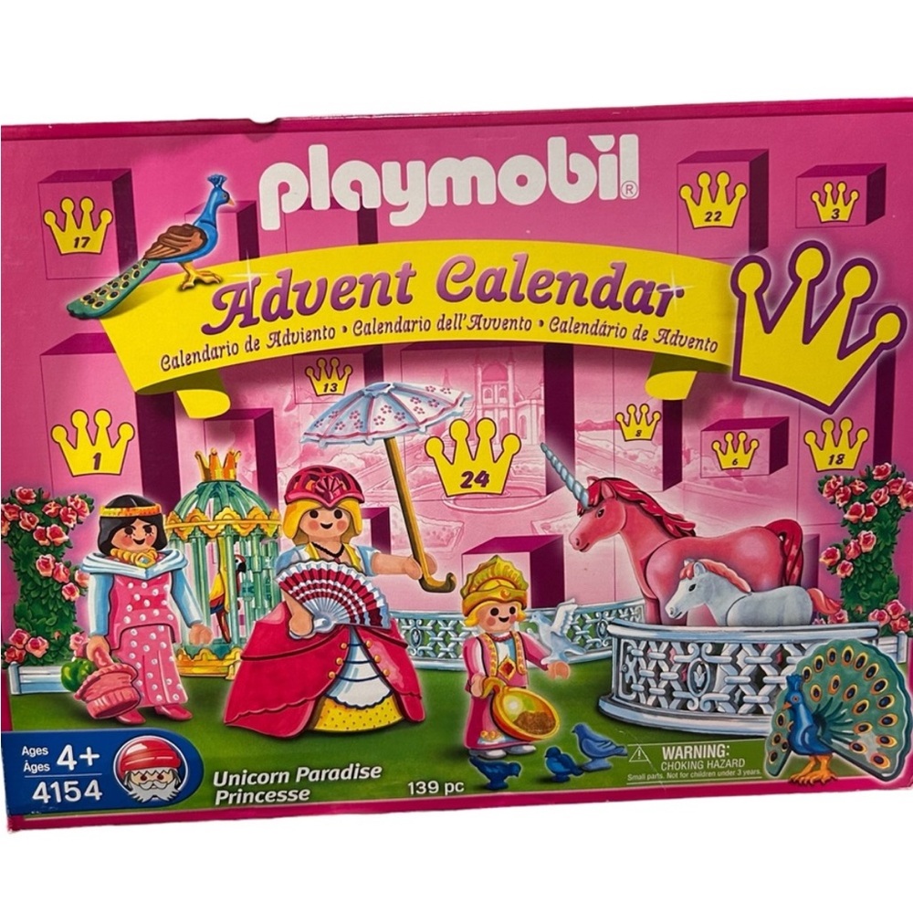 Vintage Playmobil Adventure Calendar Set Unicorn Paradise Princess #4154
